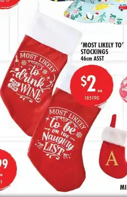 Red Dot 'most likely to' stockings offer