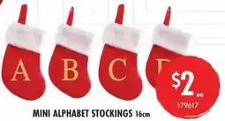 Red Dot Mini alphabet stockings offer