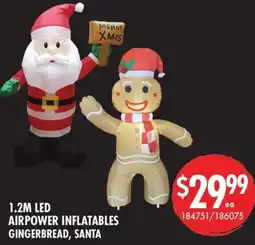 Red Dot LED airpower inflatables gingerbread, santa offer