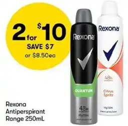 BIG W Rexona Antiperspirant Range offer
