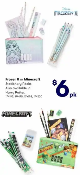 BIG W Frozen II Or Minecraft offer