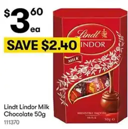 BIG W Lindt Lindor Milk Chocolate offer