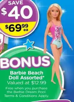 Toyworld Barbie Beach Doll offer