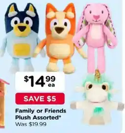 Toyworld Family or Friends Plush Assorted offer