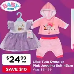 Toyworld Lilac Tutu Dress or Pink Jogging Suit offer