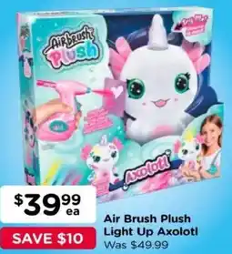 Toyworld Air Brush Plush Light Up Axolotl offer