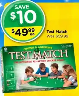 Toyworld Test match offer