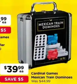 Toyworld Cardinal Games Mexican Train Dominoes offer