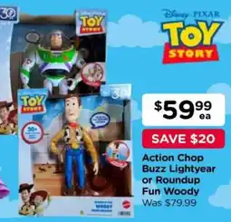 Toyworld Action Chop Buzz Lightyear or Roundup Fun Woody offer