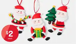 Kmart Hand Crafted Santa Decoration - Assorted offer