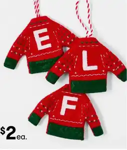Kmart Letter Jumper Decoration - Assorted offer