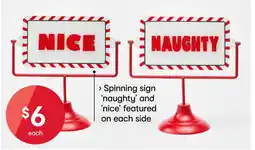 Kmart Naughty or Nice Sign offer