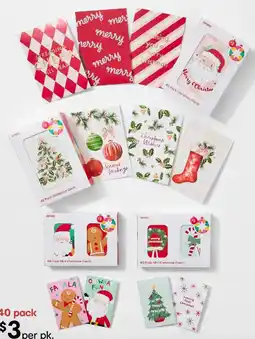 Kmart 40 Pack Christmas Cards offer