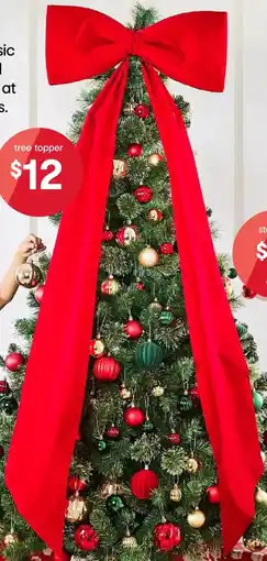Kmart Giant Bow Tree Topper offer
