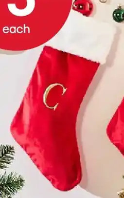 Kmart Letter C Stocking offer
