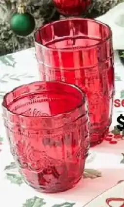 Kmart Red Ornate Tumbler Glasses offer