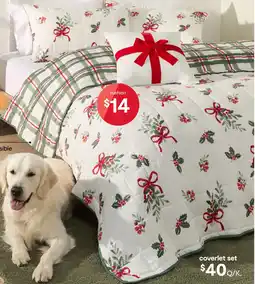Kmart Mistletoe Reversible Coverlet Set offer