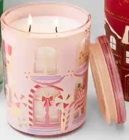 Kmart Christmas Candy Cane Lane Glowing Scene Candle offer