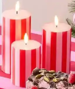 Kmart LED Pink and Red Stripe Candle Set offer
