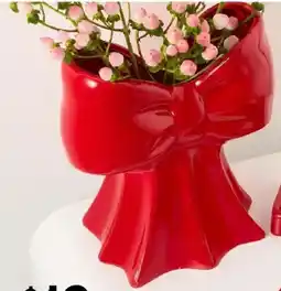 Kmart Christmas Red Bow Vase offer