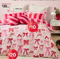 Kmart Bows Cotton Rich Reversible Quilt Cover Set - Queen Bed offer