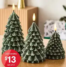 Kmart LED Christmas Tree Candle Set offer