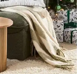 Kmart Stripe Brushed Throw offer