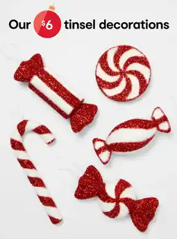 Kmart Large Tinsel Sweet Decoration offer