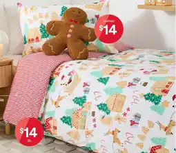 Kmart Gingerbread Cotton Rich Reversible Quilt Cover Set offer