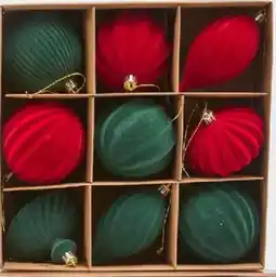 Kmart Traditional Flocked Hanging Decorations offer