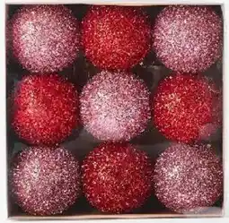 Kmart Pink Candy Tinsel Baubles offer