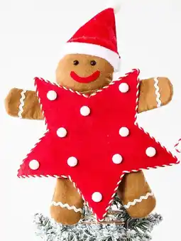 Kmart LED Light Up Gingerbread Tree Topper offer