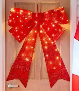 Kmart Battery Operated LED Light Up Door Bow offer