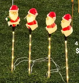 Kmart Solar Powered LED Light Up Multifunction Santa Stakes offer