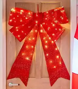Kmart Battery Operated LED Light Up Door Bow offer