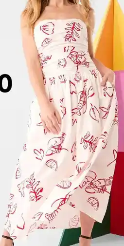 Kmart Strapless Ruched Midi Dress offer