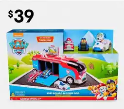 Kmart Nickelodeon PAW Patrol Pup Squad & Robo Dog Mission Cruiser offer