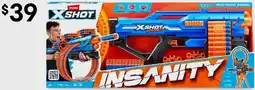 Kmart Zuru X-Shot Insanity Mad Mega Barrel Blaster 72 Darts offer