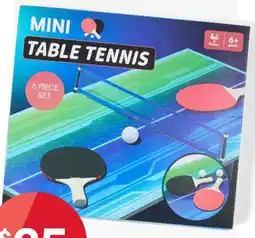 Kmart 6 Piece Mini Table Tennis offer