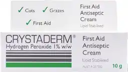 Pharmacist Advice Crystaderm First Aid Antiseptic Cream 10g offer