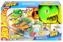 Kmart Hot Wheels City T-Rex Blaze Battle Playset offer