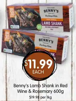 Spudshed Benny's Lamb Shank in Red Wine & Rosemary offer