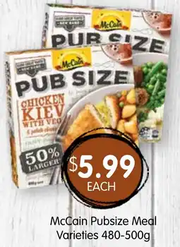 Spudshed McCain Pubsize Meal Varieties offer