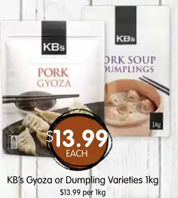 Spudshed KB's Gyoza or Dumpling Varieties offer