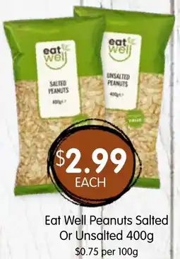Spudshed Eat Well Peanuts Salted Or Unsalted offer