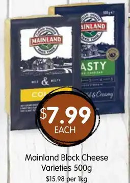 Spudshed Mainland Block Cheese Varieties offer