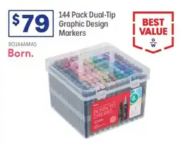 Officeworks Born Dual-Tip Art Markers Assorted offer