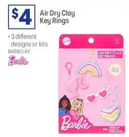 Officeworks Barbie Air Dry Clay Keyrings offer