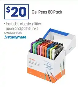 Officeworks Studymate Capped Gel Pens Assorted offer