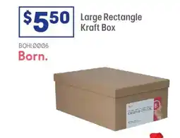 Officeworks Born Rectangle Kraft Box Large offer